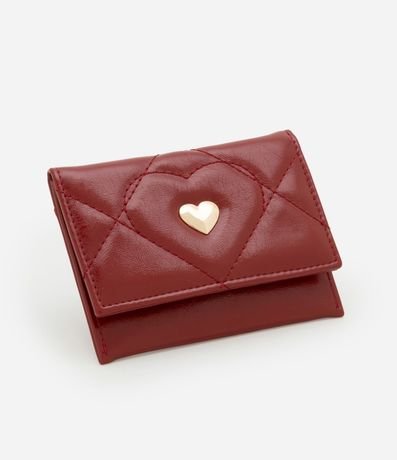 Billetera Sobre Pequeña en PU con Textura Capitoneada y Corazón 2