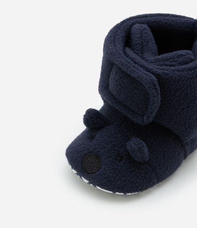 Bota Infantil en Fleece con Bordado Osito - Talle 0 a 12 meses 5