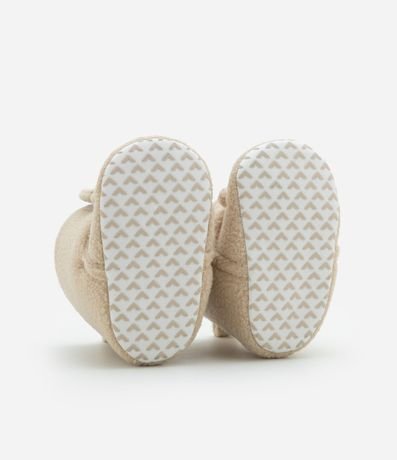 Bota Infantil en Fleece con Estampa Cara de Oso - Talle 0 a 12 meses 4