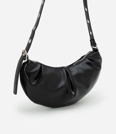 Cartera Shoulder Pequeña en PU con Ojetes en la Asa