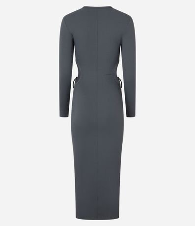 Vestido New Midi en Rib con Aberturas Laterales Con Lazo 6