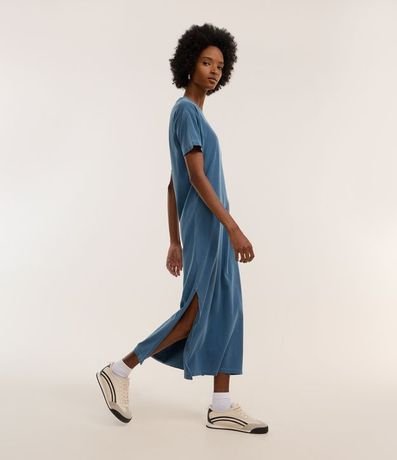 Vestido New Midi en Algodón con Abertura Lateral 1