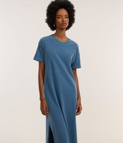 Vestido New Midi en Algodón con Abertura Lateral 2