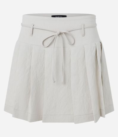 Pollera Mini Sastrería con Pliegues y Lazo en la Cintura 5