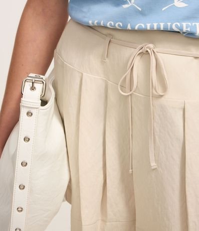 Pollera Mini Sastrería con Pliegues y Lazo en la Cintura 3