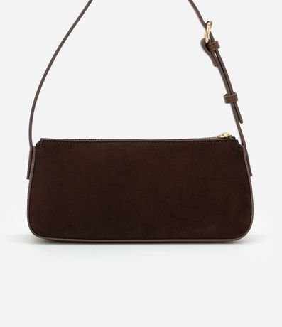 Cartera Baguette Pequeña con Recortes y Efecto Gamuza 3