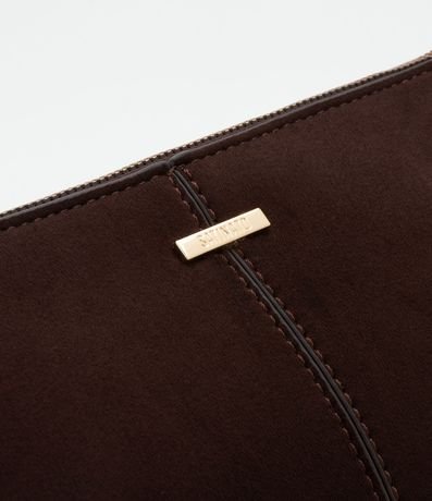 Cartera Baguette Pequeña con Recortes y Efecto Gamuza 5