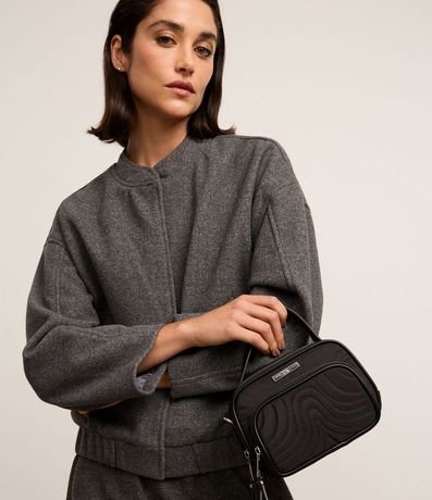 Cartera Camera Bag Pequeña con Textura en Capitoneada 9