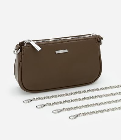 Bolsillo Baguette Pequeña con Bretel de Cadena Desmontable 8
