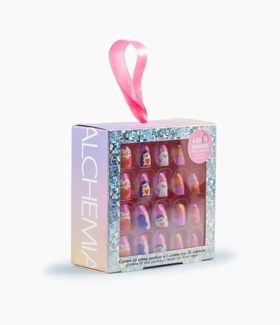 Kit Infantil Uñas Postizas con Adhesivos Carnaval 2025 2