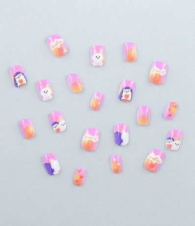 Kit Infantil Uñas Postizas con Adhesivos Carnaval 2025 4