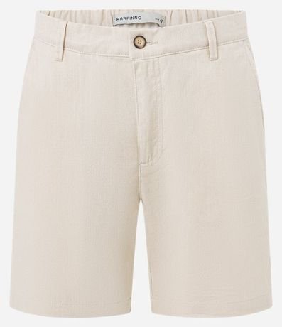 Bermuda en Oxford con Cintura Ajustable