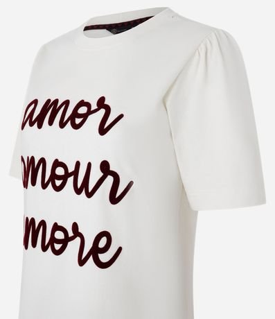 Remera Slim con Estampa Amor Amour Amore 6