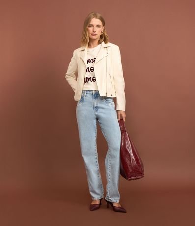 Remera Slim con Estampa Amor Amour Amore 3