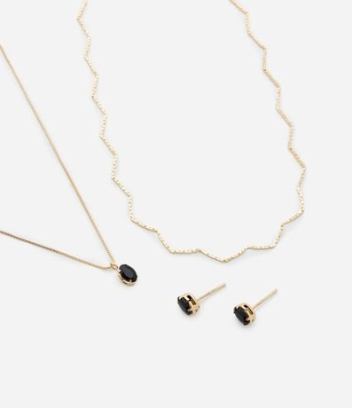 Conjunto de Collar y Caravana Zirconia con Capas