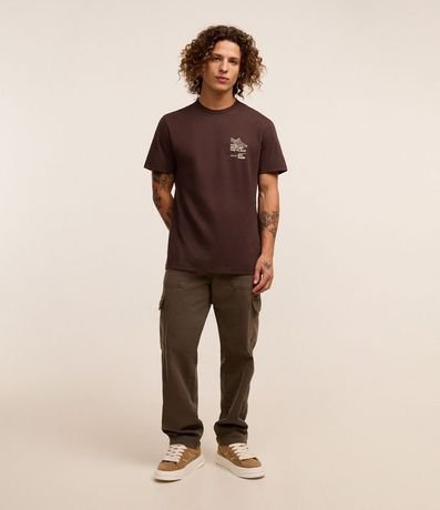 Remera Comfort en Algodón Peruano con Estampa Lettering 2