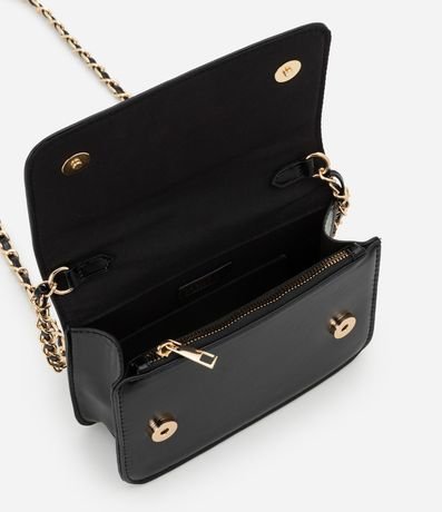 Bolsillo Transversal Pequena en PU con Correa de Cadena 4