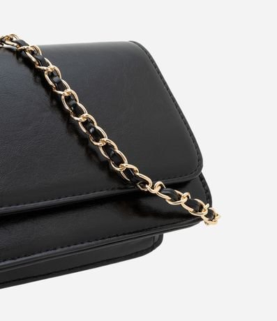 Bolsillo Transversal Pequena en PU con Correa de Cadena 5