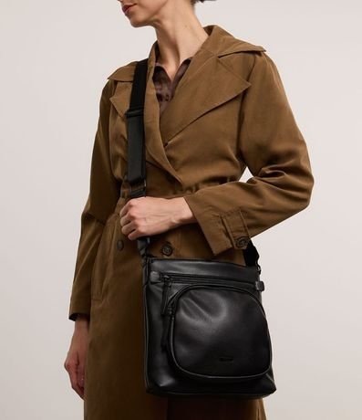 Bolso Postman en PU con Bolsillo Delantero y Correa Ajustable