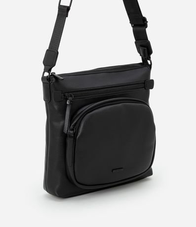 Bolso Postman en PU con Bolsillo Delantero y Correa Ajustable