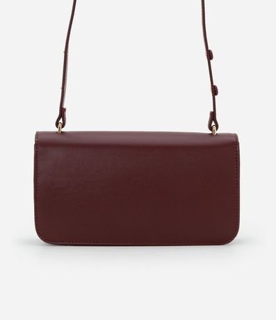 Cartera Shoulder Mediana con Tapa y Detalle Metalizado 4