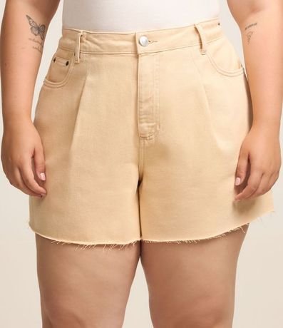 Short Evasé en Sarga Liviana con Bajo a Hilo Curve & Plus Size 2