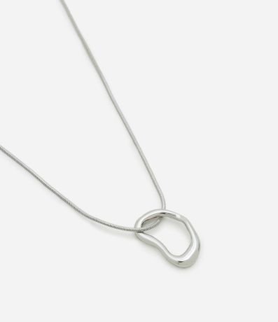 Collar en Metal con Colgante Abstracto