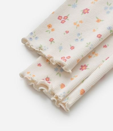 Pantalón Legging Infantil con Estampa Floral Liberty - Talle 0 a 18 meses 4