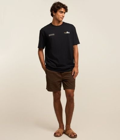 Remera Relaxed en Algodón con Estampa de Montaña 2