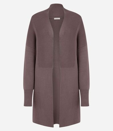 Cardigan en Punto con Sisa Deslocado