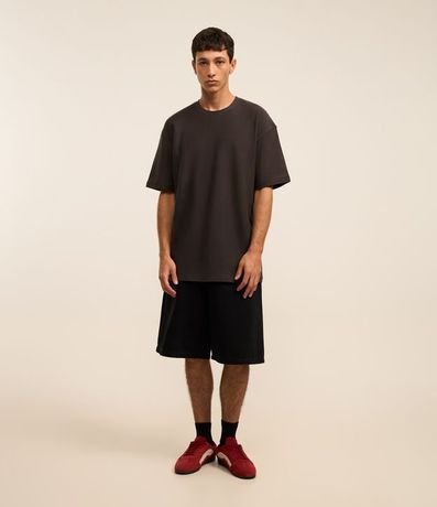 Remera Relaxed en Algodón con Textura Chevron 2