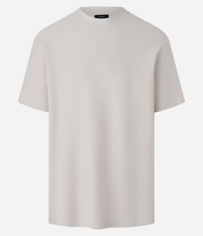 Remera Relaxed en Algodón con Textura Chevron 4