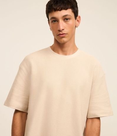 Remera Relaxed en Algodón con Textura Chevron 3