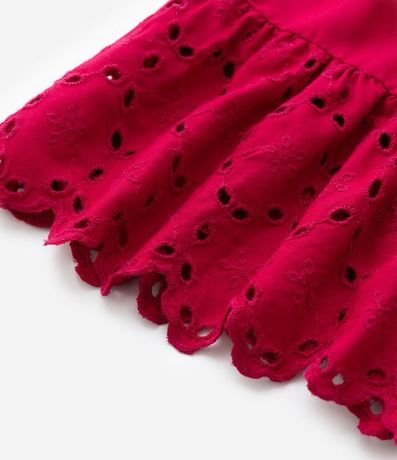 Vestido Infantil con Broderie y Fruncido - Talle 5 a 14 años 6