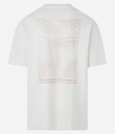 Remera Relaxed con Estampa Lettering y Mapa 5