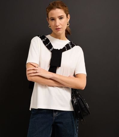 Blusa en Algodón Pima con Cuello Redondo 5