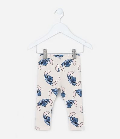 Pantalón Legging Infantil con Estampa de Stitch - Talle 0 a 18 meses
