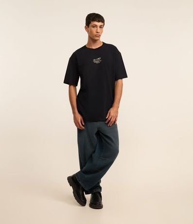 Remera Relaxed en Algodón con Estampa Estátua de Mármore 2