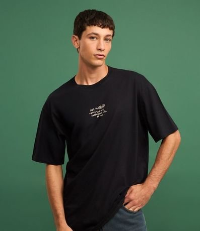 Remera Relaxed en Algodón con Estampa Estátua de Mármore 4