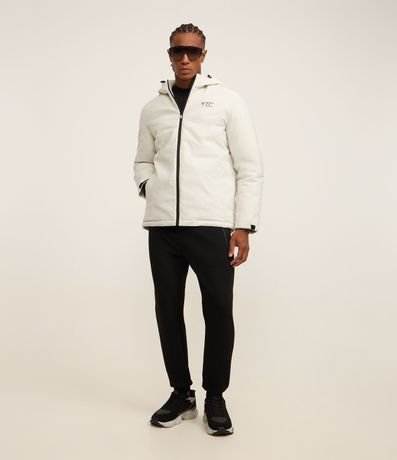 Campera Deportiva con Capucha y Estampa Lettering 9
