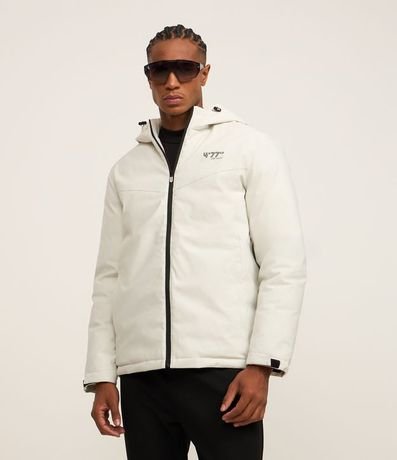 Campera Deportiva con Capucha y Estampa Lettering