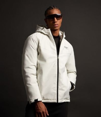 Campera Deportiva con Capucha y Estampa Lettering 7