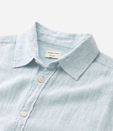 Camisa con Lino Cuello Inglés y Abotonado 7