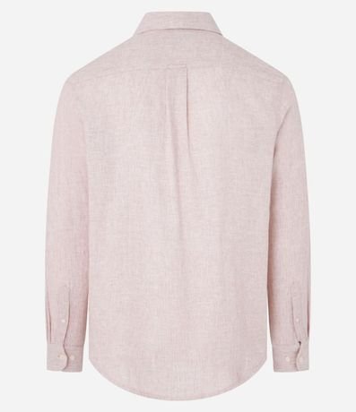 Camisa con Lino Cuello Inglés y Abotonado 7