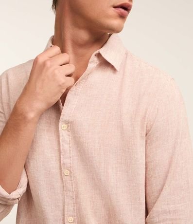 Camisa con Lino Cuello Inglés y Abotonado 4