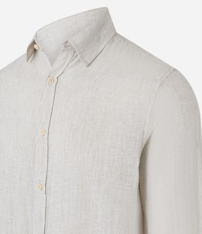 Camisa con Lino Cuello Inglés y Abotonado 7
