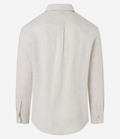 Camisa con Lino Cuello Inglés y Abotonado 9