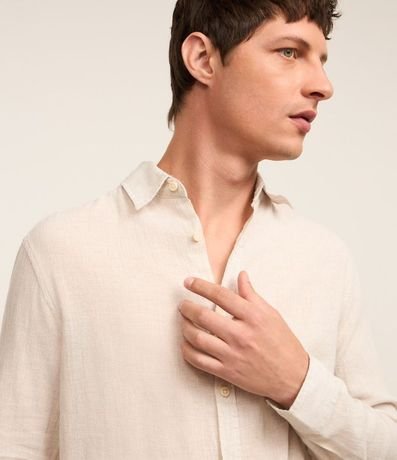 Camisa con Lino Cuello Inglés y Abotonado 5