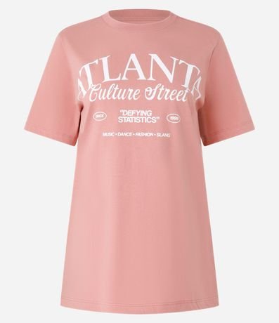Remera T-shirt en Algodón con Lettering Atlanta