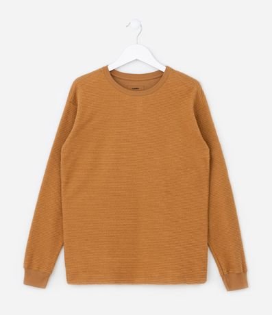 Remera Infantil con Textura Rayada - Talle 5 a 14 años